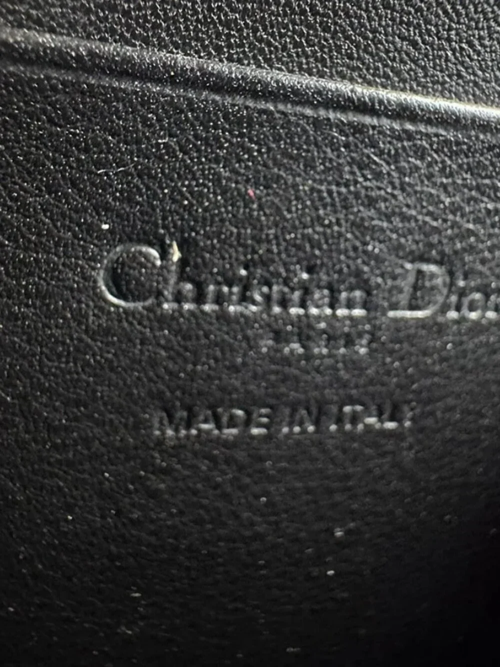 Christian Dior Phone Pouch Case Black/Gold Patent Leather/Metal